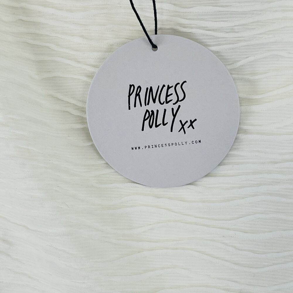 Princess Polly Dress Newton Mini Dress Size 2 Open Back Long Sleeve White - Picture 12 of 12